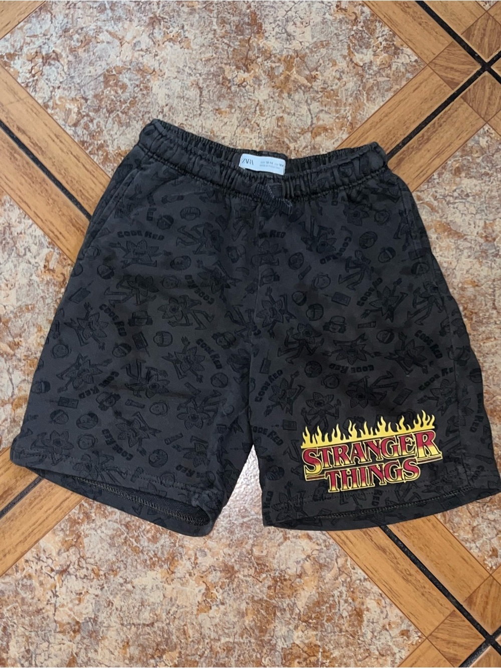 Stranger Things Graphic Print Casual Shorts
